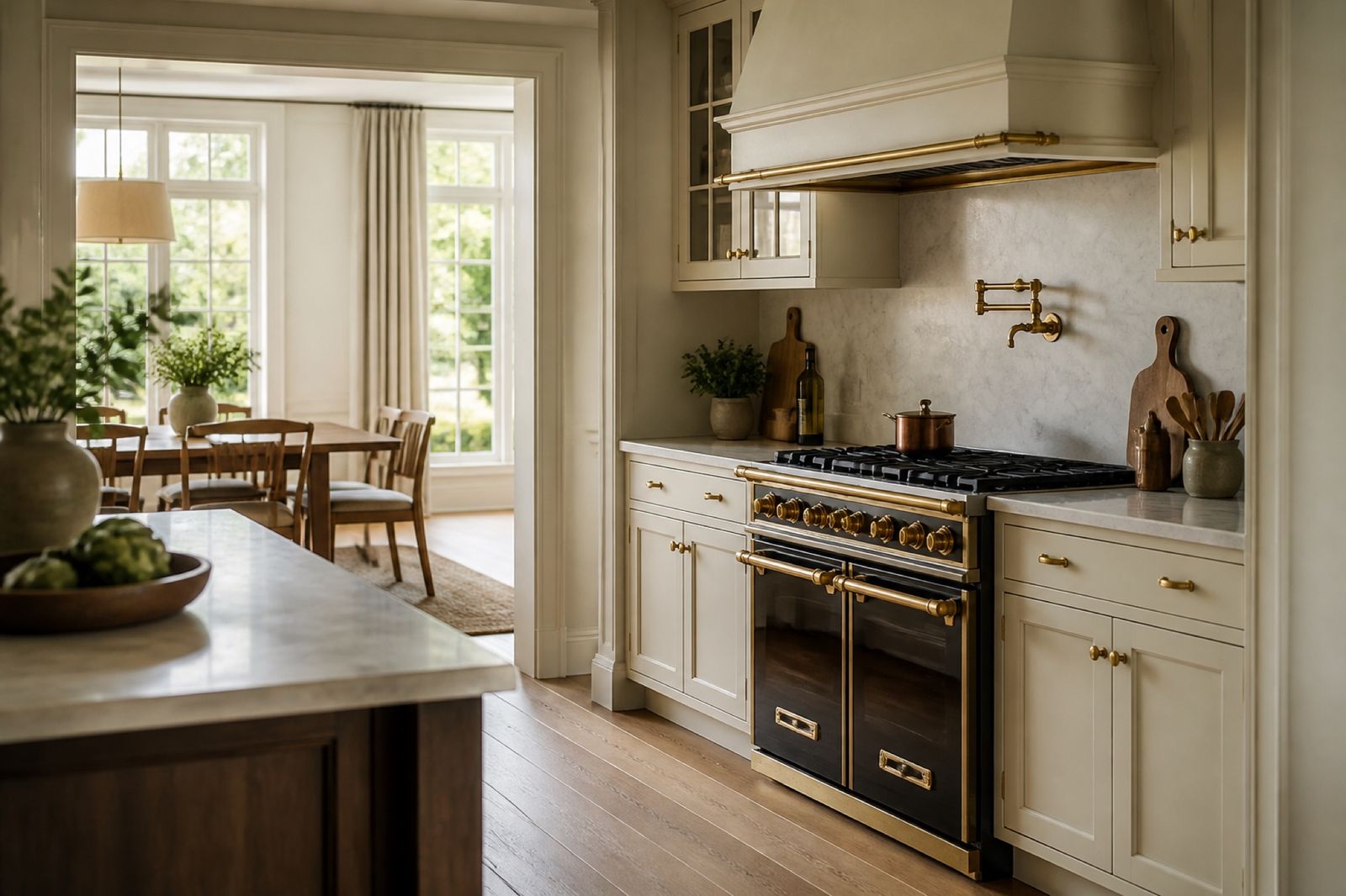 Warm luxury kitchen interior